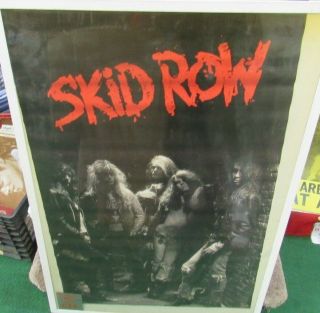 Skid Row Poster 1989 Rare Vintage Collectible Oop