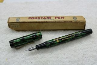Rare Vintage Wyvern No.  80 Fountain Pen,  Marked " King George V1 Coronation 1937