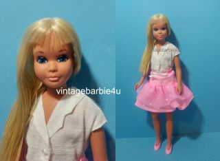 Vintage Sun Set Malibu Skipper Barbie Doll 1069 Japan 1st Issue Stamped 1967