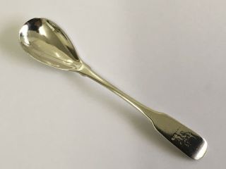 Irish Georgian Solid Silver Egg Spoon By George Nangle Dublin 1810