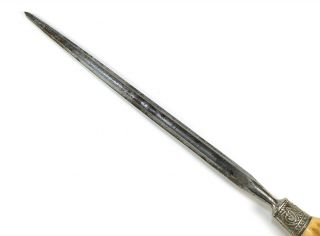 Victorian Antique Knife Sharpener / Steel Bone Stag Handle 1840s 1850s 2 2