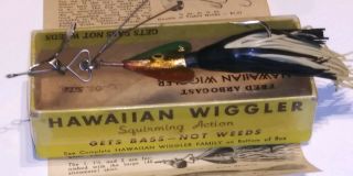 Vintage,  ' Fred Arbogast ' Hawaiian Wiggler 2 ' Box n Brochure. 2