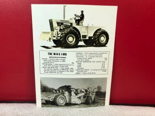 Rare 1950s Mrs Tractor I80s Dealer Sales Brochure Ad