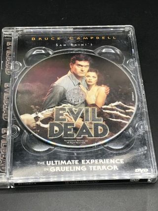 The Evil Dead Vg Dvd 1999 Anchor Bay Rare Jewel Box Htf Disc Pic Sam Raimi