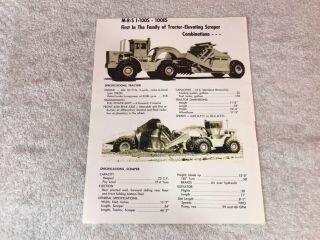 Rare 1950s Mrs Tractor I100s Dealer Sales Brochure Ad