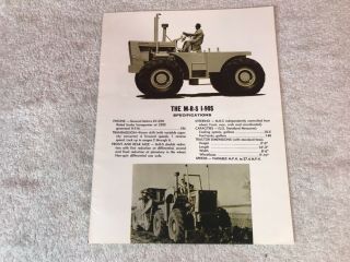 Rare 1950s Mrs Tractor I90s Dealer Sales Brochure Ad