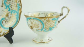 Fine Antique H&R Daniel pedestal Cup & Saucer Patter 353 3