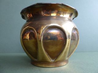 Orig Antique - Vintage Brass Art Nouveau Style Bowl/pot/stand C1910