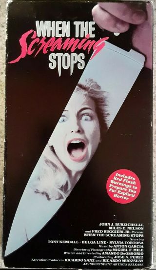 When The Screaming Stops Vintage 1974 Vhs Movie Rare Horror