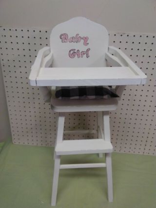 Baby Doll High Chair,  Solid Wood Built In 1980 