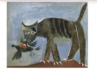 Pablo Picasso - Cat Catching Bird Very Rare Print 1993