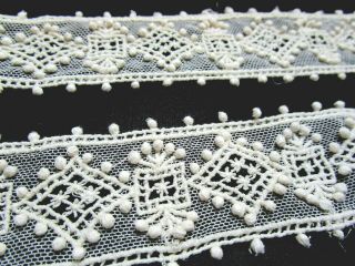 3,  Yards Gorgeous Antique Schiffli Embroidered Net Lace,  Baby Doll