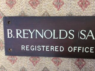 Old vintage cast bronze plaque B.  REYNOLDS (SAND & GRAVELS) plaque sign man cave 2