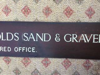 Old vintage cast bronze plaque B.  REYNOLDS (SAND & GRAVELS) plaque sign man cave 3