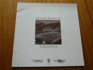 Rare 1986 Aston Martin Lagonda Large Format Uk Market Brochure