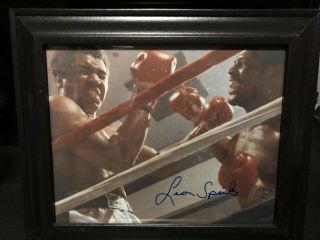 Leon Spinks Signed 8x10,  W/coa,  Framed,  Ali,  Autograph,  Boxing,  Memorabilia,  Hof,  Rare
