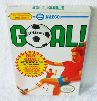 Goal - 1989 Nintendo Nes Game Complete Set Box Cib Rare Soccer Vintage