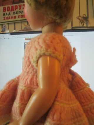 Vintage 1950 ' s Shirley Temple Doll in a Knit Dress 2