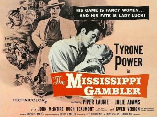 The Mississippi Gambler Rare Classic Western Movie Dvd 1953 Tyrone Power