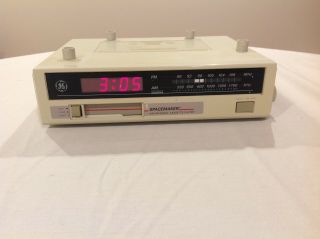 Vtg Ge Spacemaker Clock Radio Cassette Tape Player 7 - 4260a Under Counter