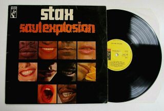 Stax Soul Explosion Lp Vinyl Rare 1968 Uk Stereo Compilation Album Booker T