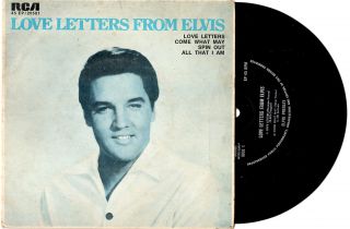 Elvis Presley - Love Letters From Elvis - Rare Ep 7 " 45 Vinyl Record Pic Slv