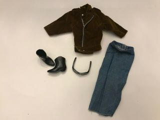Vintage Mattel Barbie Ken Doll Clothes Fashion Avenue Suede Jacket / Jeans/ Boot