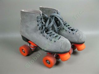 Rare Sure - Grip Probe Grey Suede Rental Roller Skates Italy Unisex Size 8 Ball Nr