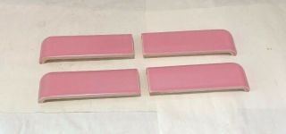 Vintage Pink 6 " Bullnose End Corner L,  R Ceramic Nos Tile 3sets Available N4
