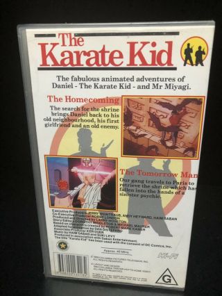 The Karate Kid VHS - Animated Adventures - VHS Tape.  1994,  RARE 3