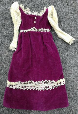 Vintage Barbie Victorian Velvet Dress 3431 Purple