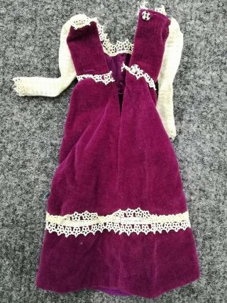 Vintage Barbie Victorian Velvet Dress 3431 Purple 2