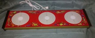 Vintage WARM - O - TRAY Long Electric Food Warmer Buffet Model 60 Rare Red Version 2