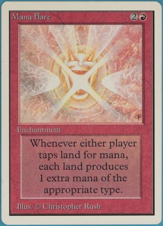 Mana Flare Unlimited Pld - Sp Red Rare Magic The Gathering Card (37230) Abugames