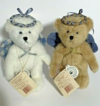 2 Boyds Rare Retired Angel Aria & Astra Angelwish 6 " Bears - Cute