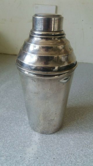Lovely Vintage Silver Plated Cocktail Shaker - 7 1/2 Inches Tall