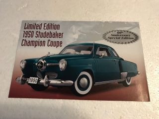 Danbury Extremely Rare L/e 1950 Studebaker Champion Coupe Sales Brochure