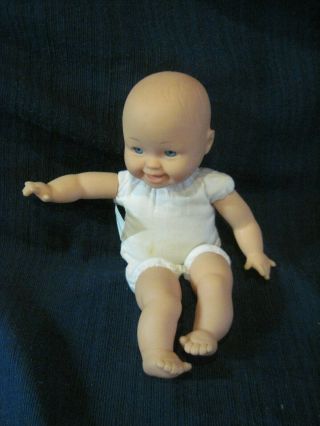Vintage 1990 Citi Toy Soft Baby Doll Vinyl/cloth Body Blue Eyes 9”