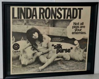 Linda Ronstadt Rare 1970 Whisky - A - Go - Go Promotional Concert Poster / Ad