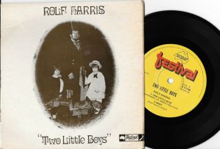 Rolf Harris - Two Little Boys - Rare 7 " 45 E.  P.  Vinyl Record W Pict Slv - Aust.