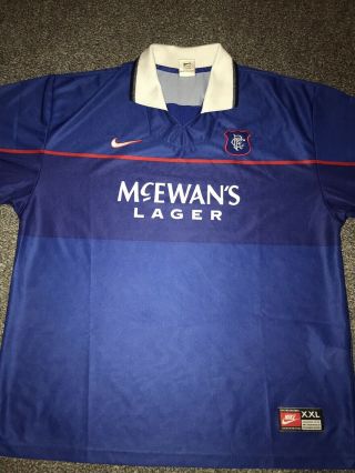 Rangers Home Shirt 1997/98 2x - Large Rare And Vintage