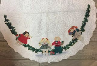 VINTAGE 1985 Cabbage Patch Kids Christmas Tree Skirt Holiday Decoration RARE 2