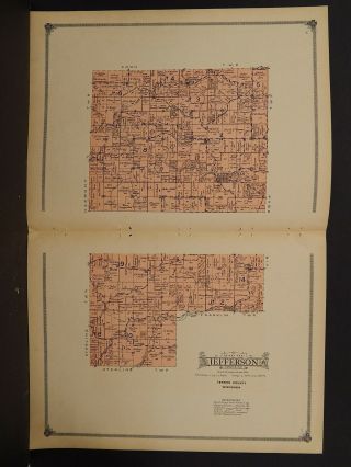 Wisconsin,  Vernon County Map,  1915 Township Of Jefferson O2 57