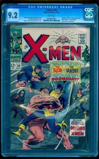 X - Men 38 Cgc 9.  2 Rare White Pages Perfect Wrap Origins X - Men See Our 4 9 32