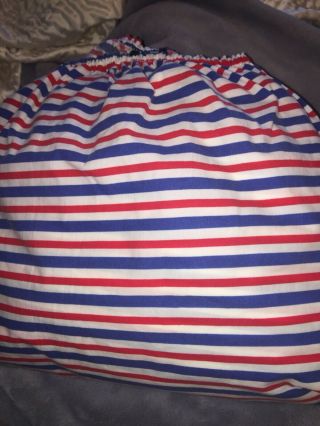 Ralph Lauren Red White Blue Patriotic King Fitted Sheet American Summer Rare