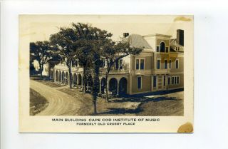 Antique Rppc Photo Postcard,  Cape Cod Institute Of Music,  Old Crosby Place