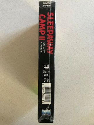 Sleepaway Camp 2: Unhappy Campers VHS - RARE 3