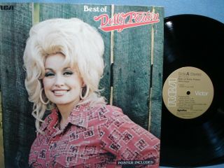 Dolly Parton Lp / The Best Of Dolly Parton / Near With Rare Poster