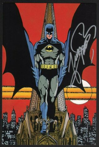 Rare 1984 George Perez Signed Jla Justice League Dc Art Post Card Batman