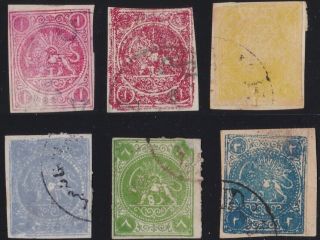 Old Stamps P E R S I A " Lion " Old - 6 Stamps.  High Value Stamps And Rare.